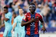 Former Levante forward Emmanuel Boateng is a fitness doubt for Dalian Pro